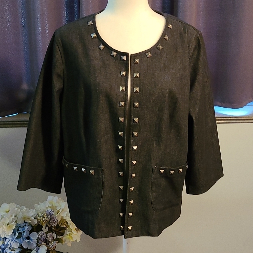 New York Clothing Co studded jacket - Picture 2 of 8